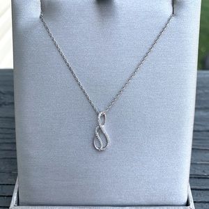 Zales Double Infinity Sterling Silver Necklace